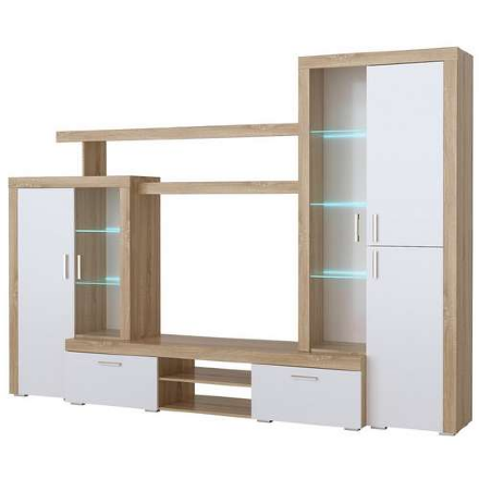 Гостиная Орландо, Сонома-Белый глянец 