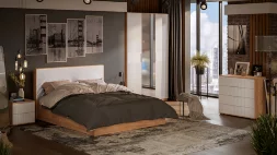 Модульная спальня Хилтон, Дуб Крафт 