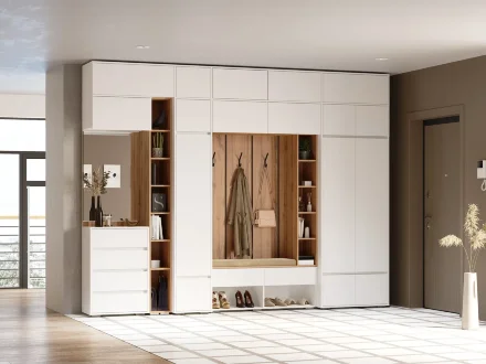 Тумба с вешалкой 0,6 Прага, Белый 