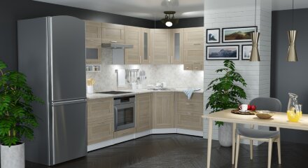 Кухонный гарнитур Лира гранд оптима, 260х150 см 